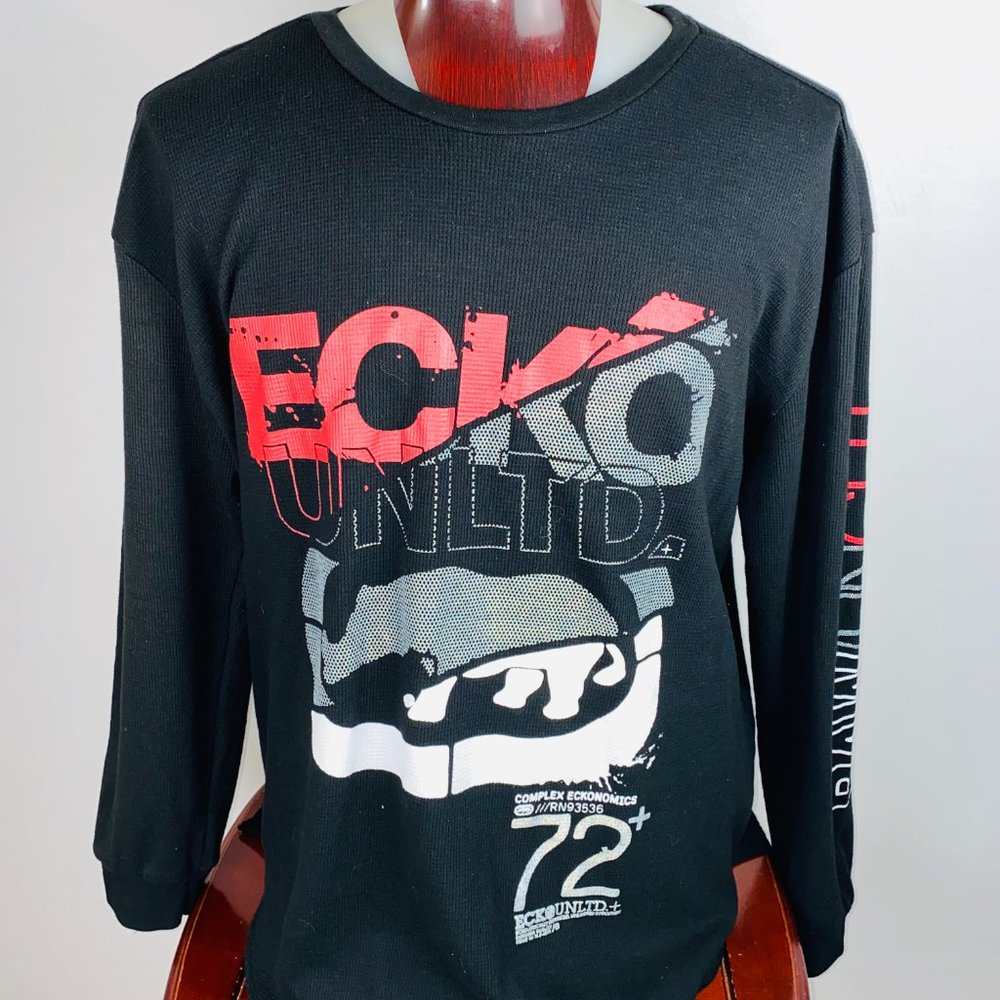 Ecko Unltd Complex Eckonomics Black Thermal Shirt - image 8